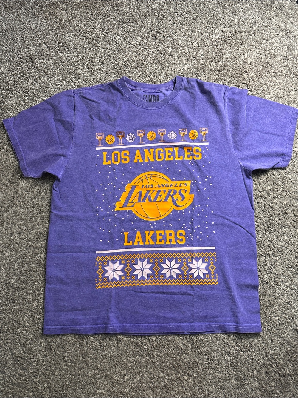 NBA Los Angeles Lakers Purple & Yellow Holiday Graphic T-Shirt